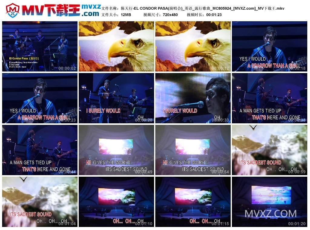 陈天行-EL CONDOR PASA(演唱会)_英语_流行歌曲_MC805924